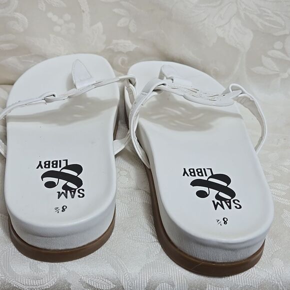 Sam & Libby White Thong Sandals - Picture 4 of 5